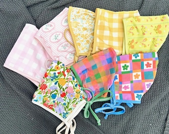 MADE TO ORDER-Organic Cotton Spandex Newborn-2T Pixie Bonnets