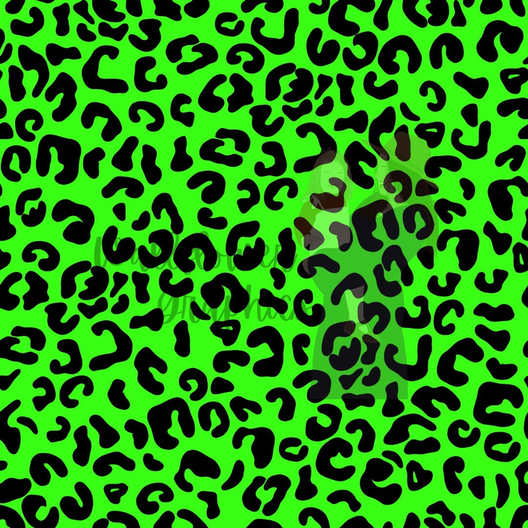 Neon Green Cheetah Print Etsy