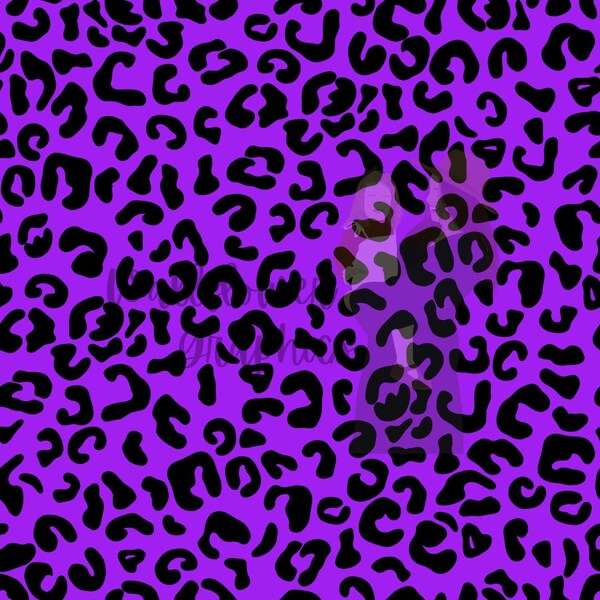 Purple Leopard Fabric Etsy