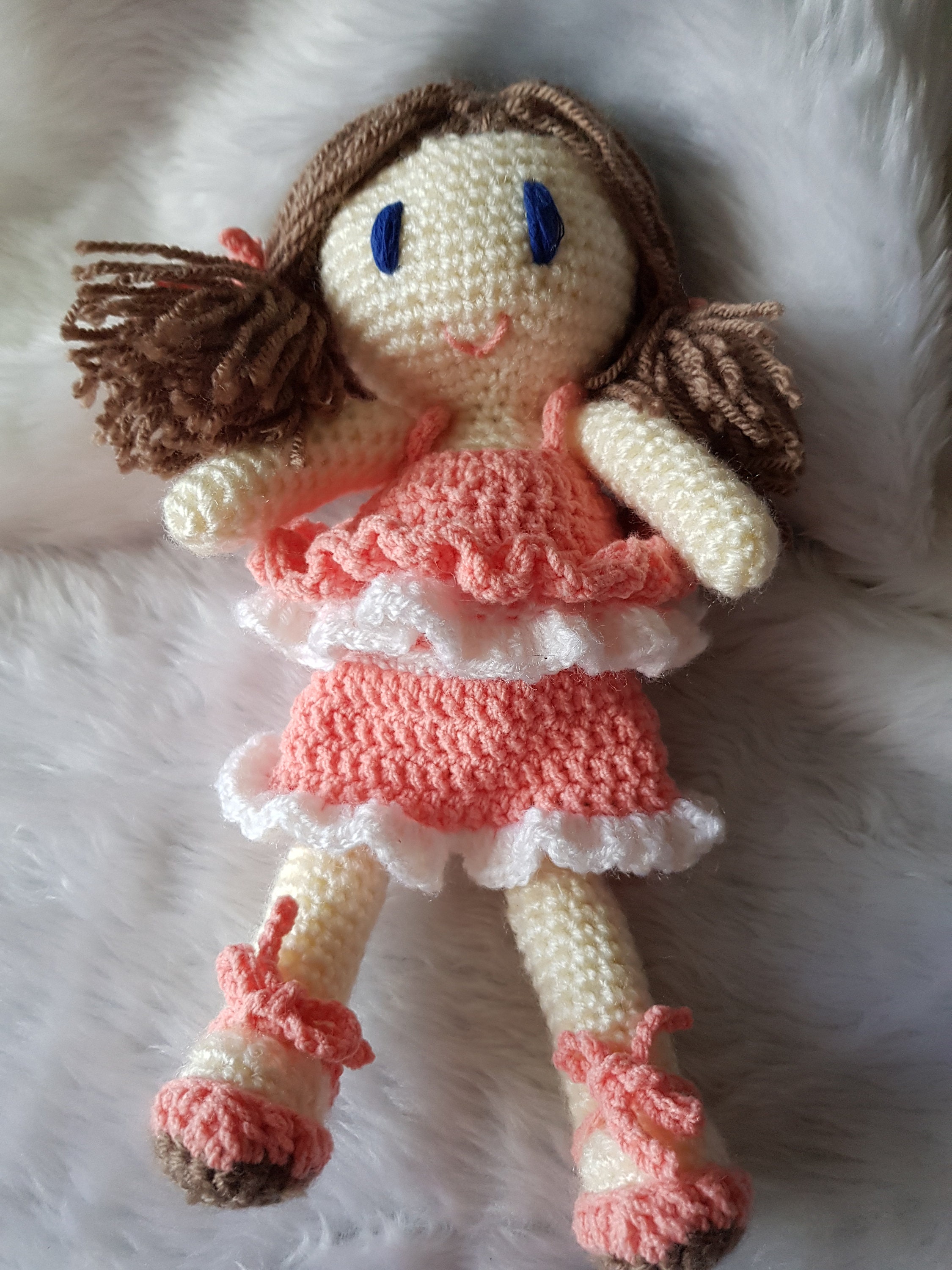 Handmade Crocheted Lulu Doll fully Clothed Child Friendly. Etsy