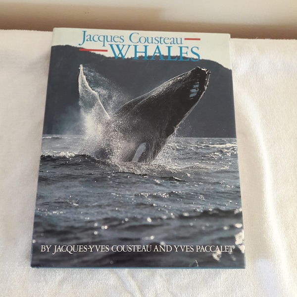 1988 Jacques Cousteau "Whales" Coffee Table Book
