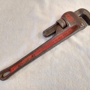 Vintage Ridgid Heavy Duty 14" Pipe Wrench afbeelding 2