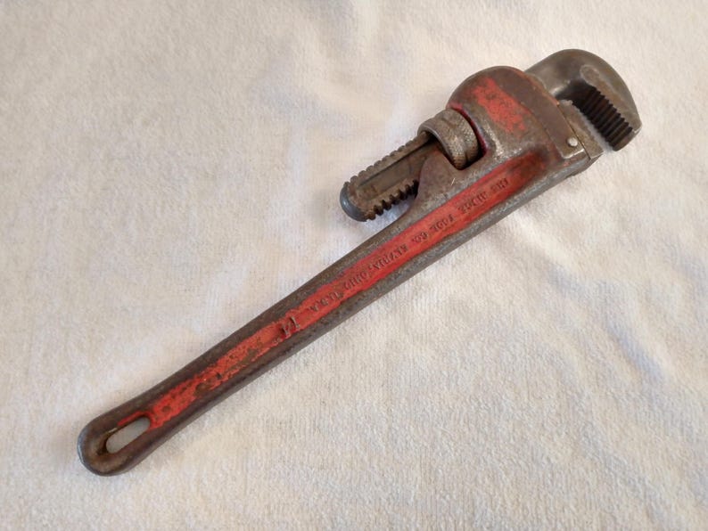 Vintage Ridgid Heavy Duty 14" Pipe Wrench afbeelding 2