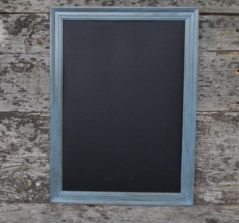 LARGE Chalkboard Slate Blue Distressed Vintage Style Etsy