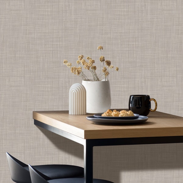 Peel and Stick Grasscloth Wallpaper Etsy