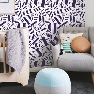 Alphabet Peel & Stick Wallpaper | Removable Fabric