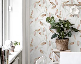 Lilies Removable Wallpaper | Floral Peel & Stick Fabric Wall Decor
