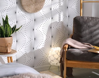 Modern Lattice Peel & Stick Wallpaper | Geometric Removable Fabric