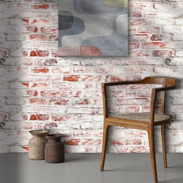 Brick Peel and Stick Wallpaper Etsy
