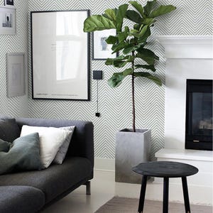Modern Chevron Removable Wallpaper: Fabric Peel & Stick Wall Decor
