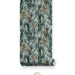 Pine Cone PEEL & STICK Repositionable Fabric Wallpaper | Etsy