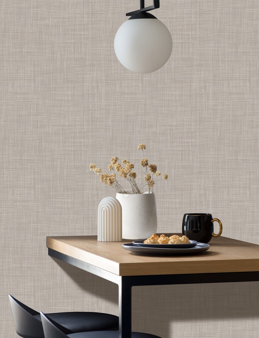 Refined Texture Removable Wallpaper Linen Texture Fabric - Etsy