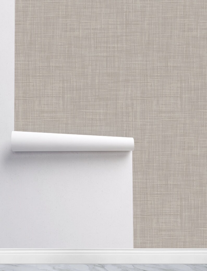 Refined Texture Removable Wallpaper Linen Texture Fabric Etsy