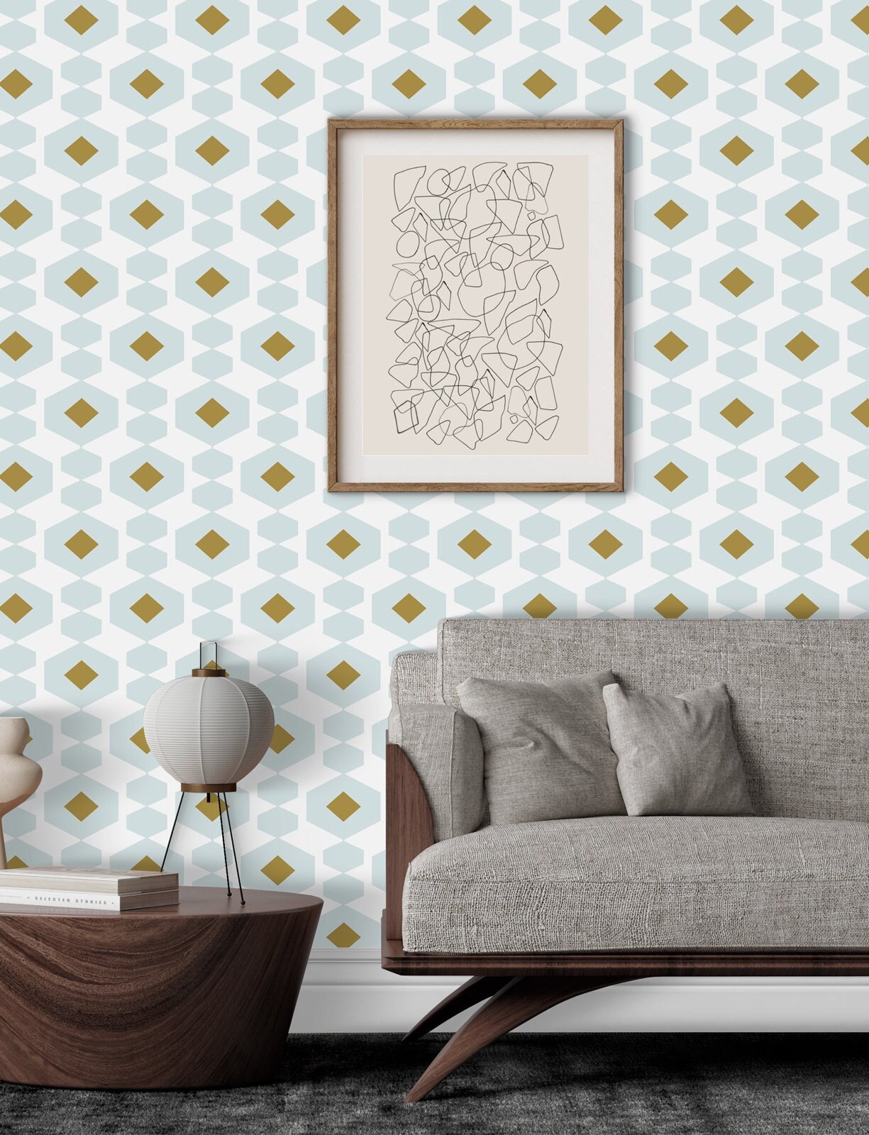 Mid Century Modern 3D Wallpaper  Kuarki  Lifestyle Solutions