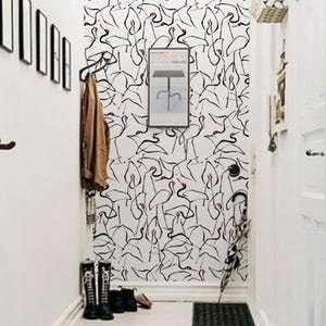 Modern Cranes Removable Wallpaper | Peel & Stick Fabric