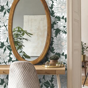 Daisy's Garden Peel & Stick Fabric Wallpaper