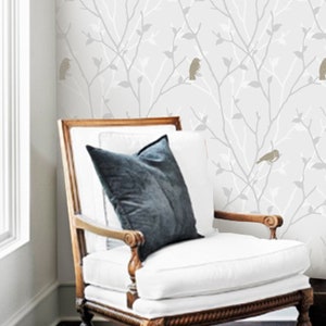 Birds PEEL & STICK Removable Fabric Wallpaper