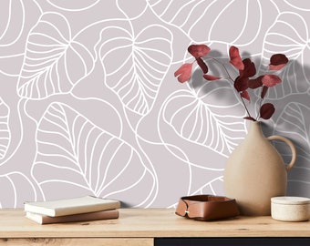Modern Pipevine Removable Wallpaper | Floral Peel & Stick Fabric Wallpaper | Wall Decor