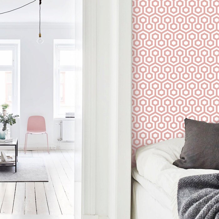Pink Removable Wallpaper Peel & Stick Etsy