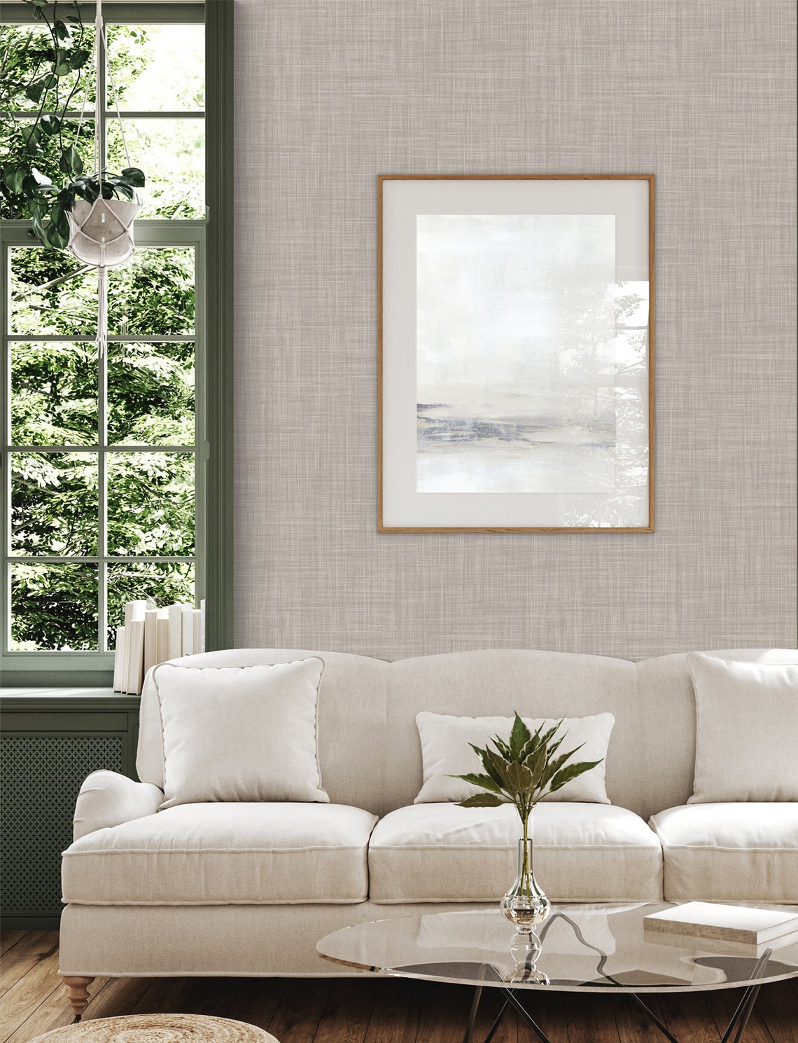 Refined Texture Removable Wallpaper Linen Texture Fabric Etsy