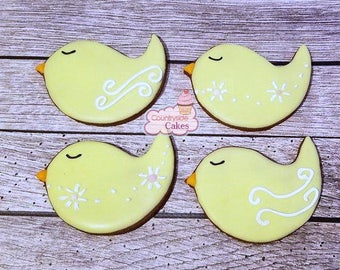 Pretty  Bird decorated sugar cookies  3" -1 dozen