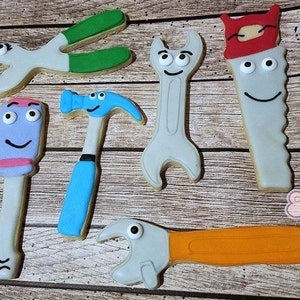 Cartoon Tool Decorated Sugar Cookies  -1 dozen
