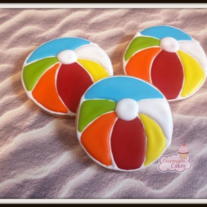 Beach ball Decorated Sugar Cookies  -1 dozen