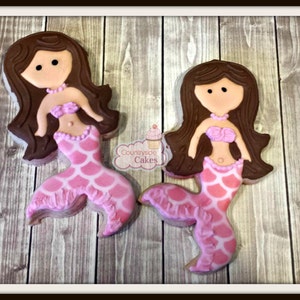 Mermaid Decorated Sugar Cookies  -1 dozen