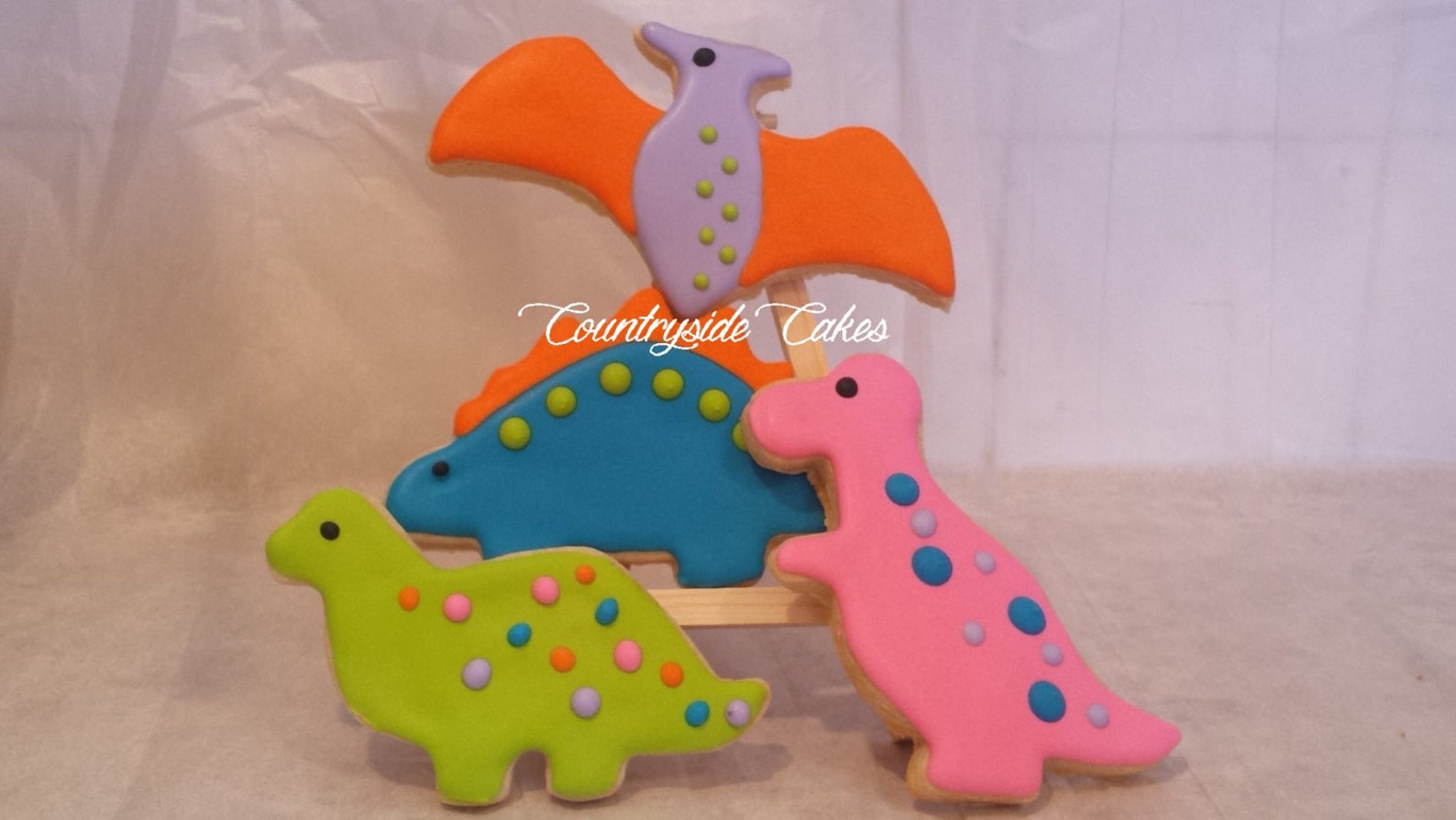 Dinosaur Decorated Sugar Cookies 1 Dozen Etsy