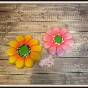 Daisy Decorated sugar cookies 3&quot; -1 dozen