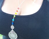 Upcycled Chakra Rosary Meditation Necklace *Sale!*