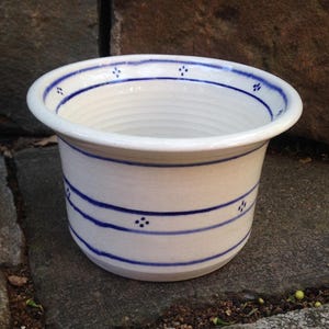 Flat Bottom Porcelain Bowl - Handmade Studio Pottery