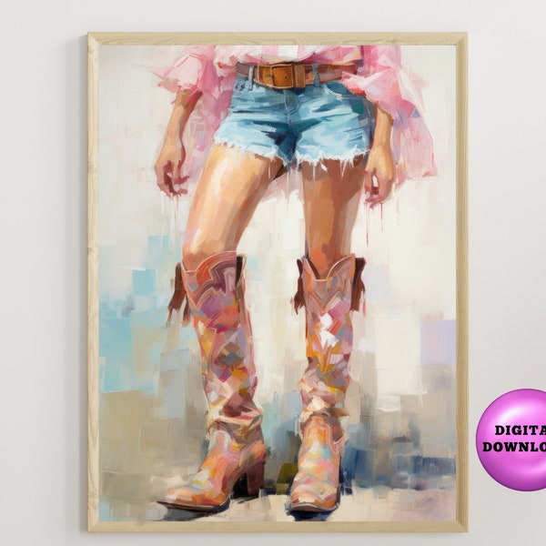 Coastal Cowgirl: Trendy Wall Art for new apartment wall decor! Refreshed look with Cowgirl Boots and Cowgirl Art! Love Rustic wall decor