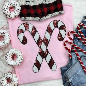 Candy cane Chenille Patch