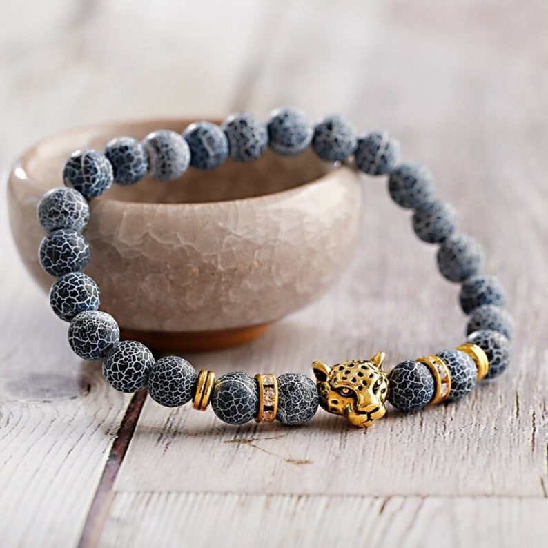 Men Spartan Warrior Knight Helmet Double Crown Bracelets Natural - Foto 8