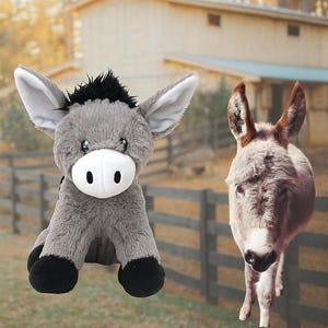 Hank the Donkey Plush with a Real Bray Sound  – a Farm Friend