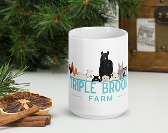 Farm Animal White Glossy Mug