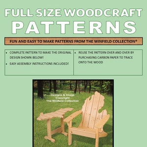 Adirondack MICHIGAN Chair & UP Table Plans