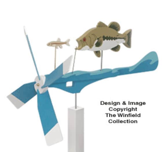 Patterns Only Bass Whirligig Wood Project Plan - Etsy