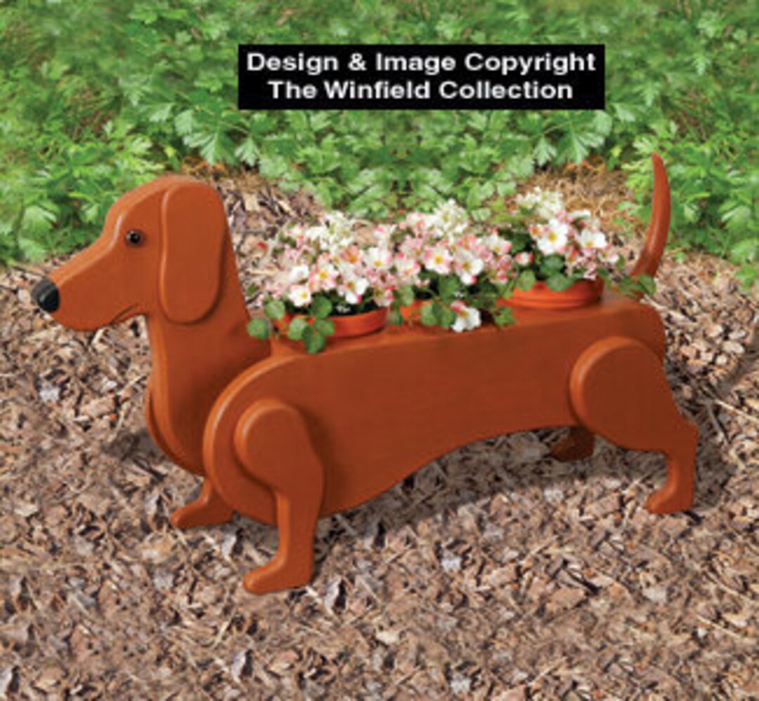 Patterns Only Dachshund Flower Pot Planter Plan Etsy