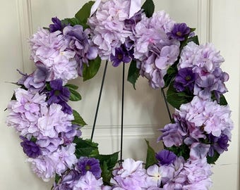 Lavender and Purple Spring/Summer wreath. It can also be a year round piece.