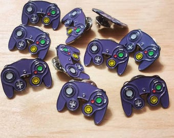 nintendo gamecube controller enamel lapel pin super smash etsy