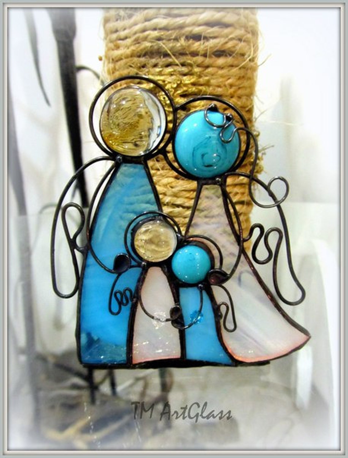 Stained Glass Candle Holder A gift for family Gift for Mom Etsy