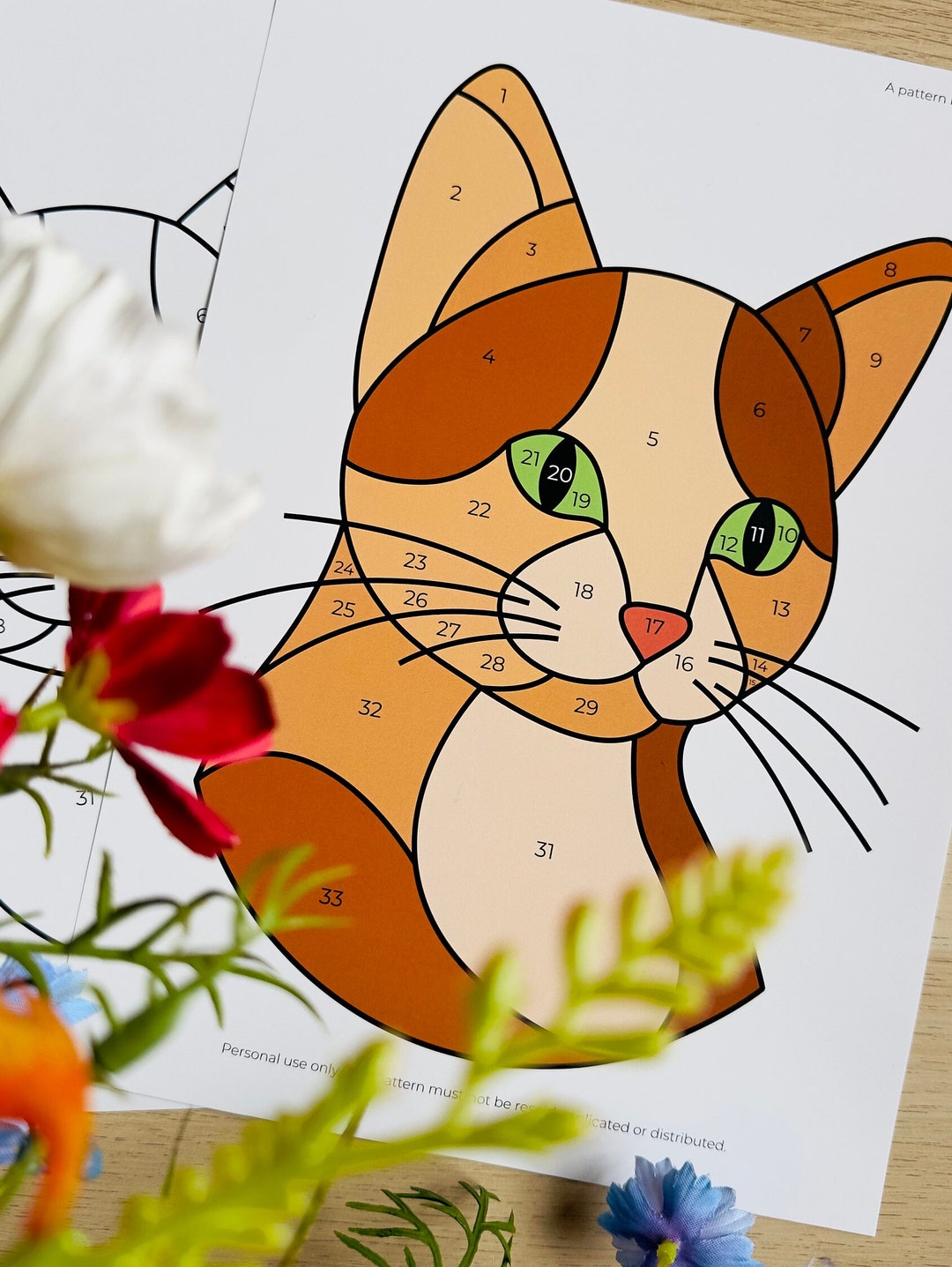 Stained Glass Pattern Cat Lover, Digital Download, DIY Stained Glass ...