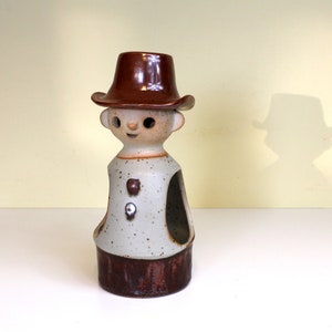 Ole Christensen Ceramic Boy Votive Holder: Danish Modern Decor