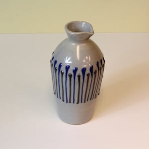 Amthor Imports Sake Pitcher Stylish Medium Size with Proud Drip Squiggles Oil Vinegar Soy Fish or Hot Sauce