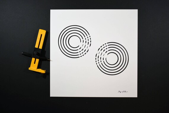 Circle Paper Cutting Handmade Geometric Art Etsy