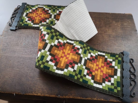 Vintage Swedish Wall Hanging Textile Art Embroidered Wall Decor