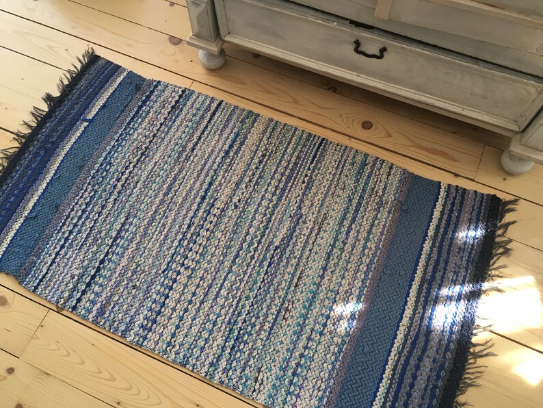 Fussboden Teppiche Schwedische Vintage Rag Rag Tisch Boden Gewebt