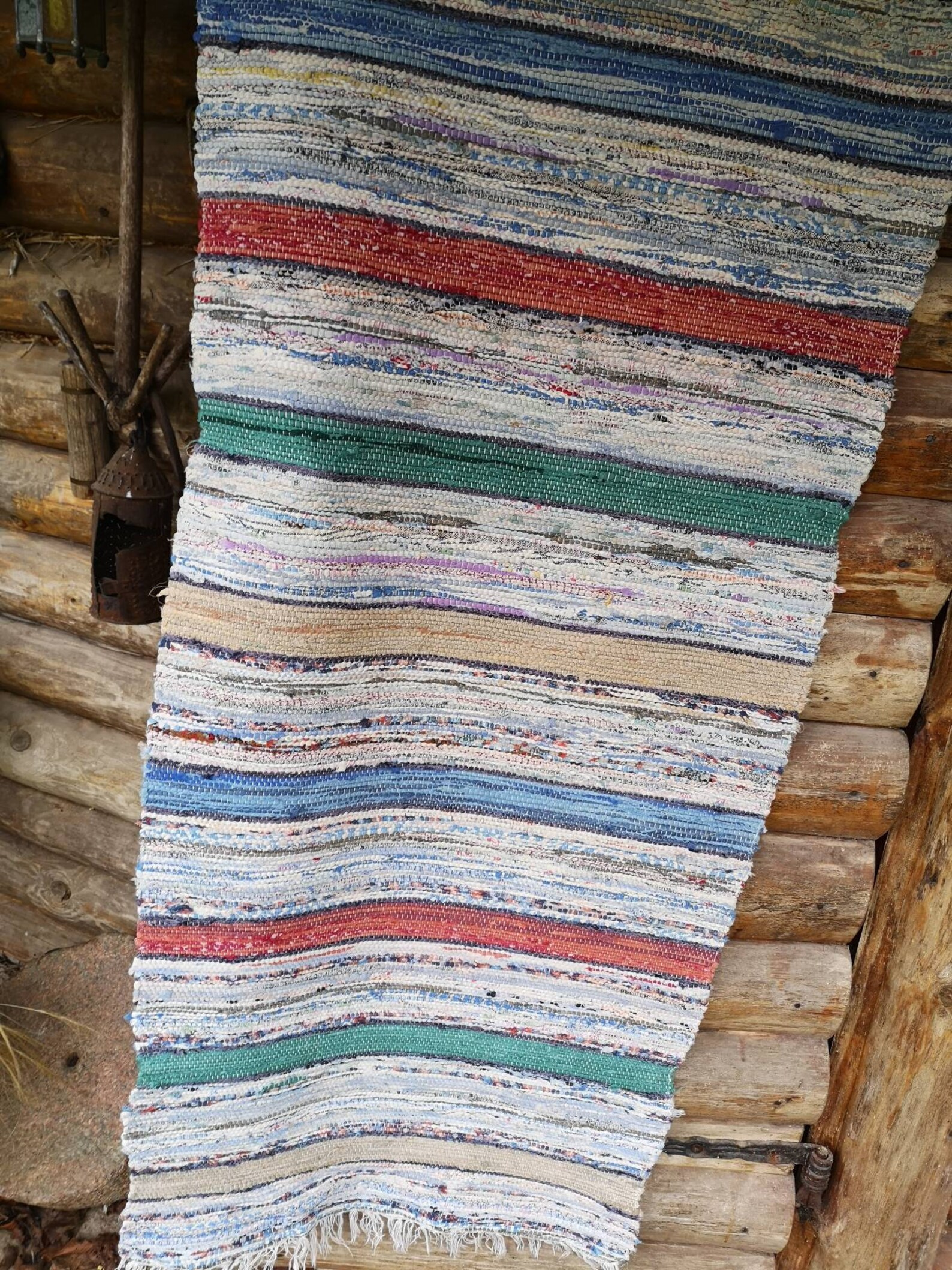 Schwedische Vintage Rag Teppich gewebt Teppich gestreift ...